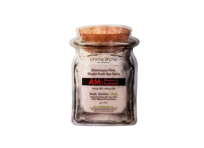 Photograph of Product: Chime & Chill | AM Spa Soak - 1:1 100mg CBD: 100mg CBG | 6oz