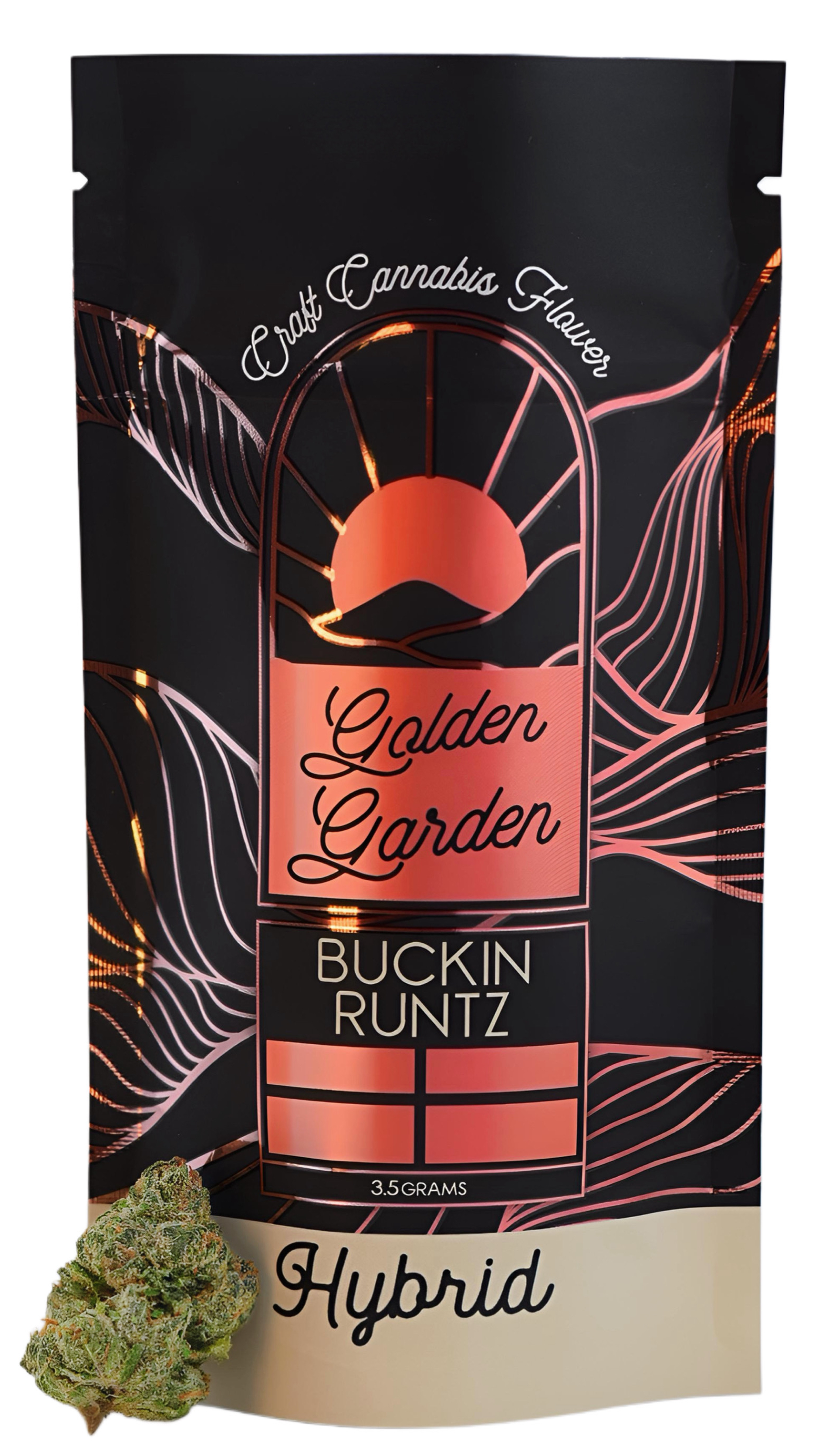 Photograph of product: Golden Garden - Buckin Runtz Flower - 3.5g