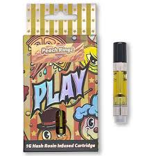 Photograph of product: 1G PEACH RINGZ au chocolat ROSIN DISTILLATE CARTRIDGE
