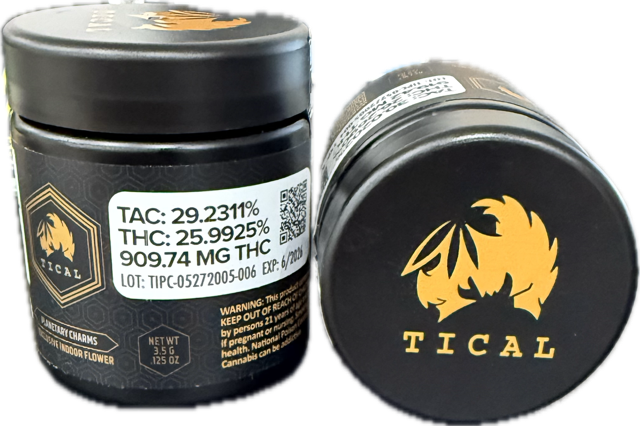 Photograph of product: Tical By Method Man | Flower | Jar | Planetary Charm | 3.5g | Hybrid | 25.99 TH-oui