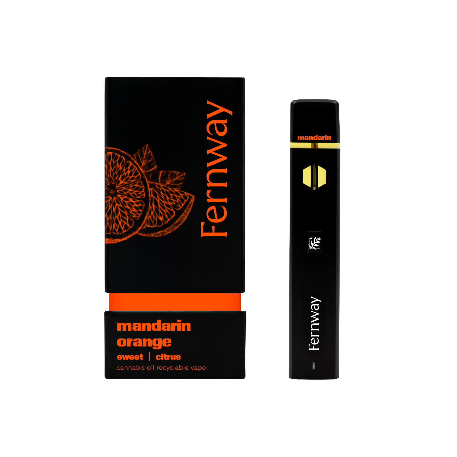 Photograph of product: Fernway | Mandarin Orange Traveler Vape 2g | Oui'd