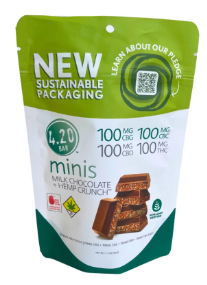 Photograph of product: 4.20 Mini - Milk Chocolate Hemp Crunch 1:1:1:1 [100mg] 10pk Edibles