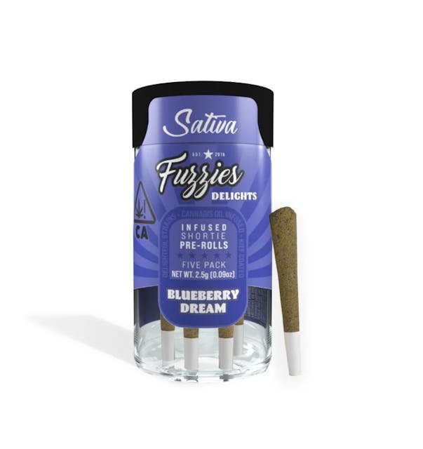 Photograph of product: Fuzzies 5 Pack -Delights- Infused Pre Rolls - Watermelonz (I)