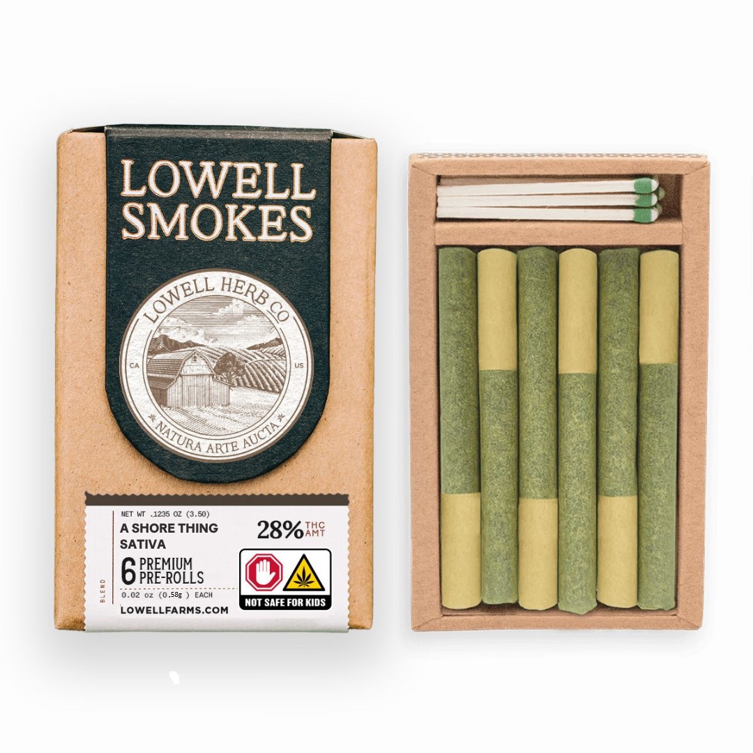 Photograph of product: A Shore Thing | Pre Rolls | 6pk/.58g | 3.5g