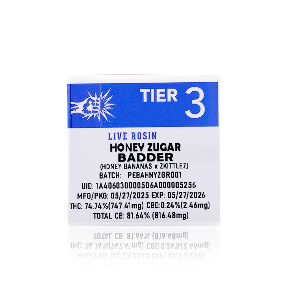 Photograph of product: Concentrate - Honey Zugar - Live Rosin Badder - Tier 3 - 1G