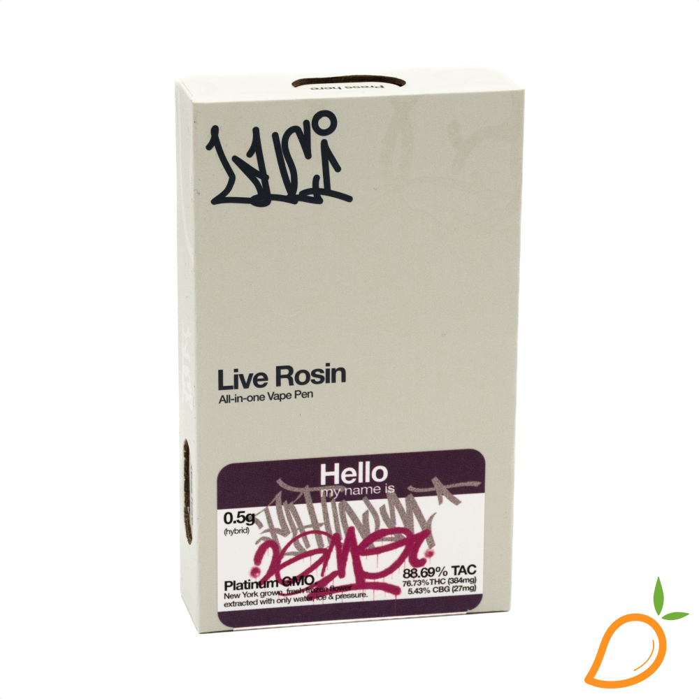 Photograph of Product: 0.5g Platinum GMO Live Rosin AIO Luci