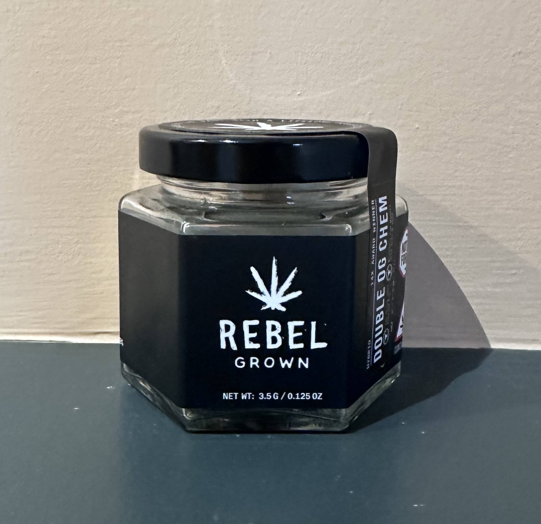 Photograph of product: Rebel Grown Flower | Double OG Chem - 3.5g