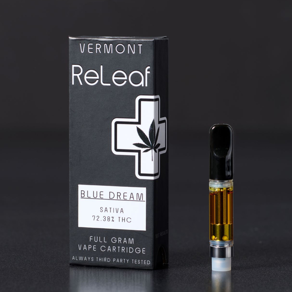 Photograph of product: Vermont ReLeaf | Blue Dream | Distillate | Cartridge