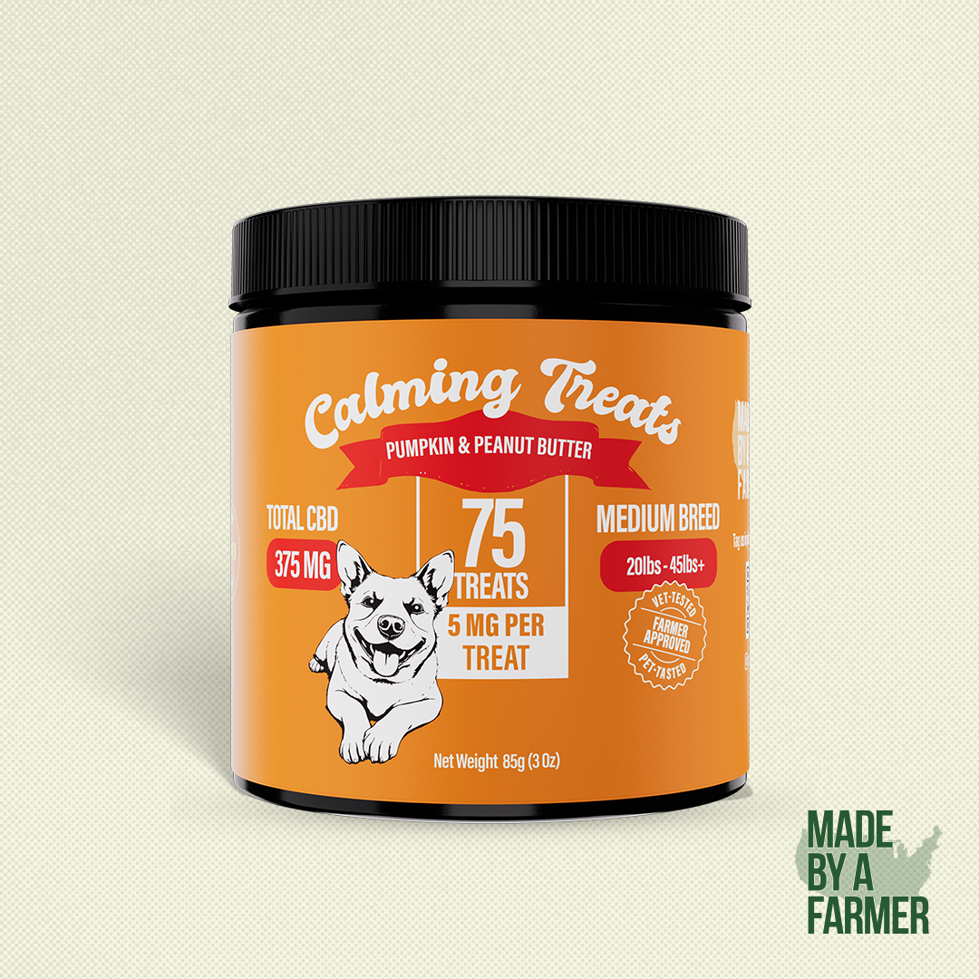 Photograph of product: Calming Pumpkin & Peanut Butter | 375MG CBD Dog Treats (Medium Breed) 75 Treats/5mg each