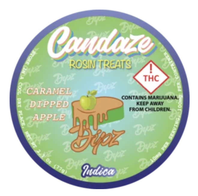 Photograph of product: Candaze | Dipz Caramel Apple | Rosin Gummies | 100mg