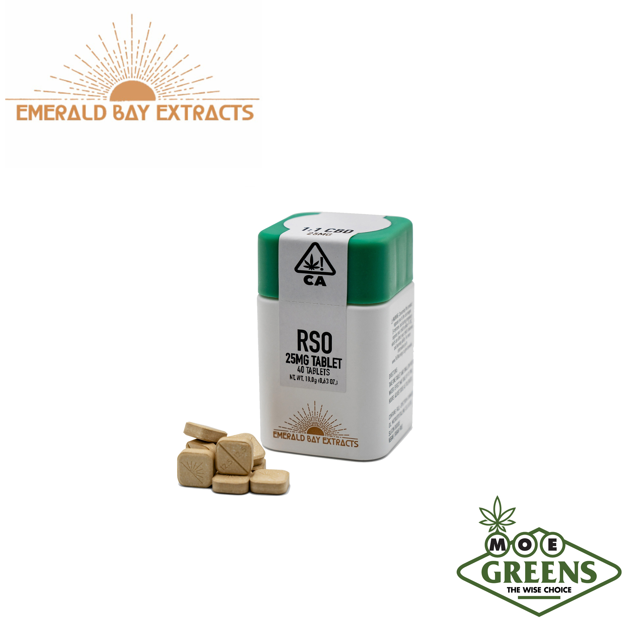 Photograph of product: SUNDAY ROSE RSO FULL-SPECTRUM TABLETS 1:1 CBD:TH-oui 25MG