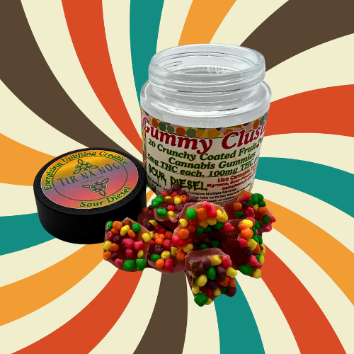 Photograph of product: Gummy Clusters w/ Sour Diesel Terps | 20-pack)