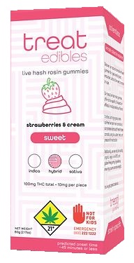 Photograph of product: Strawberries & Cream au chocolat Rosin Gummies  | 10pk