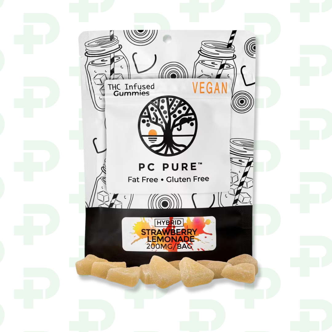 Photograph of product: PC Pure 200mg Gummy - Hybrid - STRAWBERRY LEMONADE