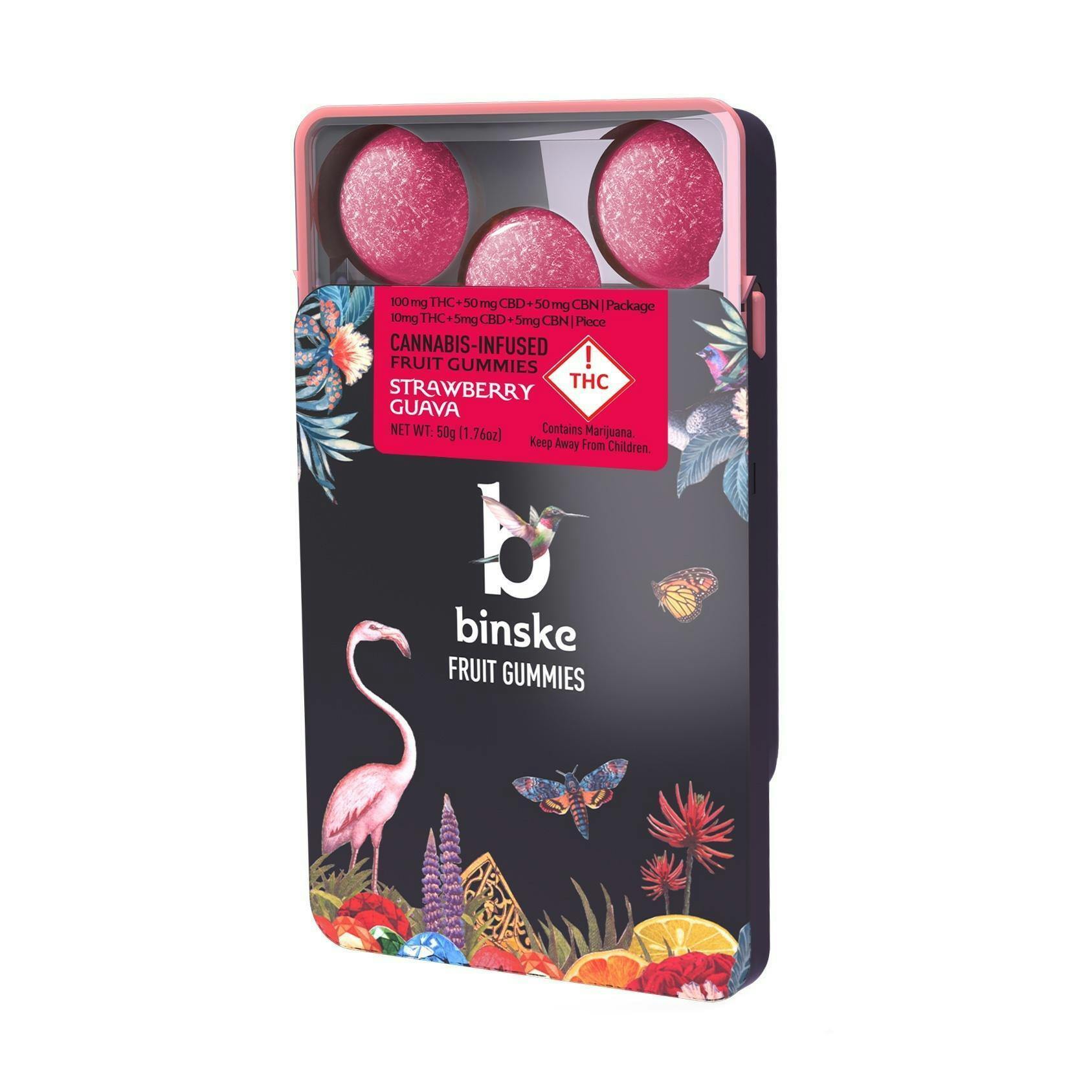Photograph of product: BINSKE | Gummies | Strawberry Guava (2:1:1)