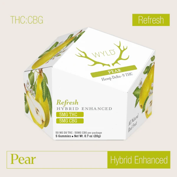 Photograph of product: Hybrid Enhanced | Pear | 5mg | 5mg CBG