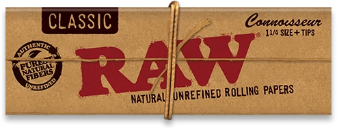 Photograph of product: RAW | 1.25 Classic Connoisseur Rolling Paper - 50Pc
