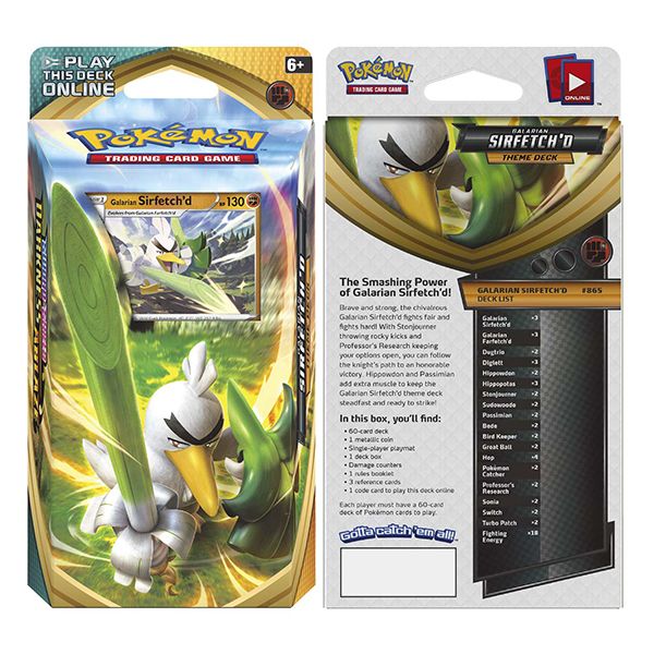 Photograph of product: Trading Cards | Pokemon | Galarian Sirfetch Theme Deck | LIMIT 1 Pokemon Item Per Day