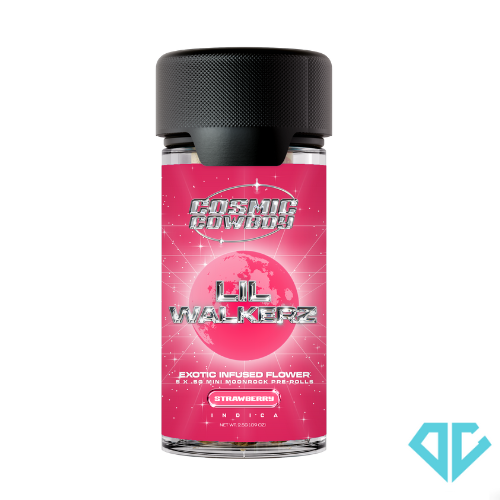 Photograph of product: Cosmic Cowboy - Lil Walkerz Strawberry Infused Pre-Rolls .5g 5 Pack