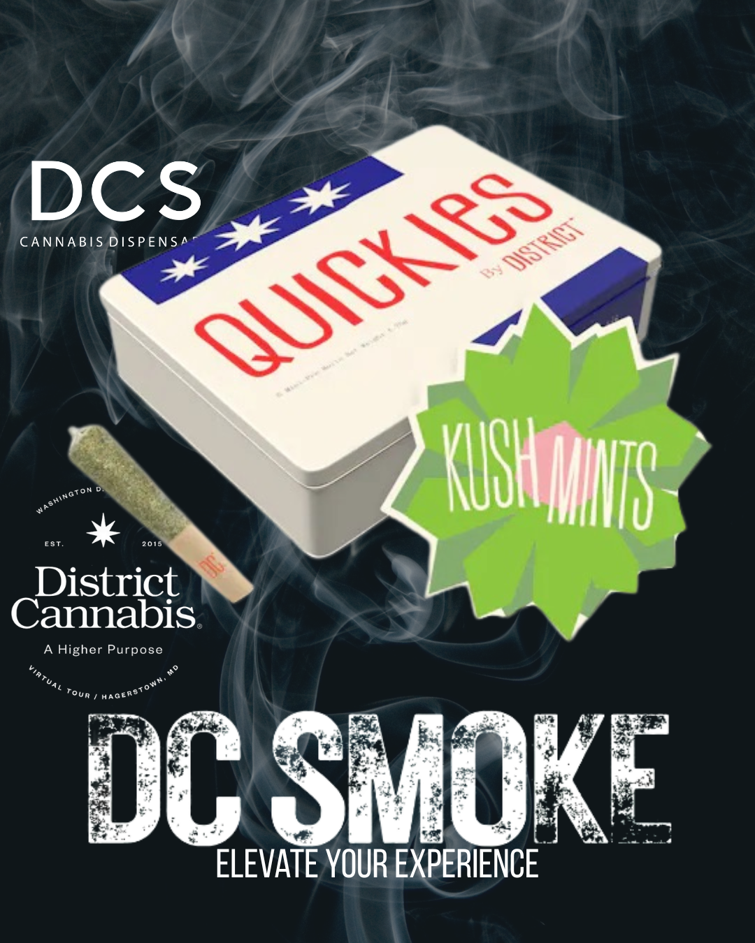 Photograph of product: District Oui'd I Pre Rolls I Kush Mintz I 1.75g I 5pk