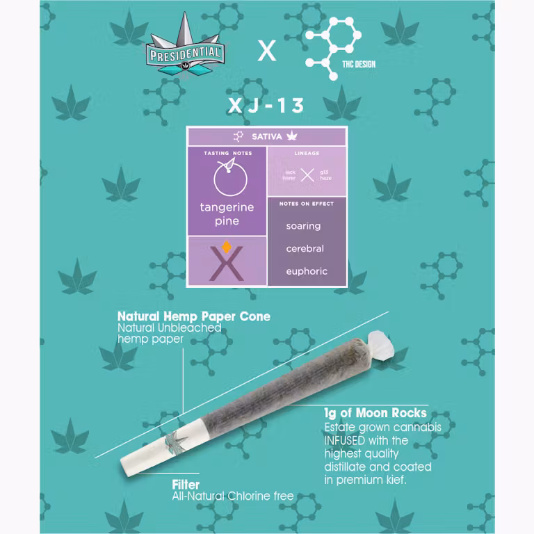 Photograph of product: XJ-13 [S] Moon Rock Pre-roll | Presidential
