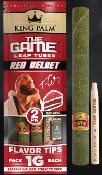 Photograph of product: Red Velvet | King Palm | Leaf Tubes Mini Roles | 2pk