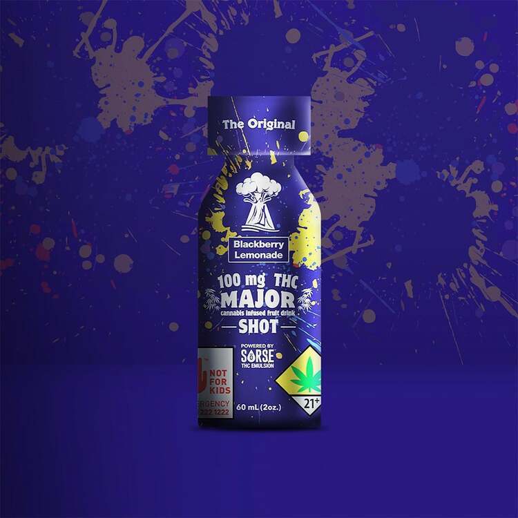 Photograph of product: Major: Blackberry Lemonade - Blast Shot 100mg
