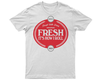 Photograph of product: Fresh | Unisex Tee | Straight Outta Jersey | XS