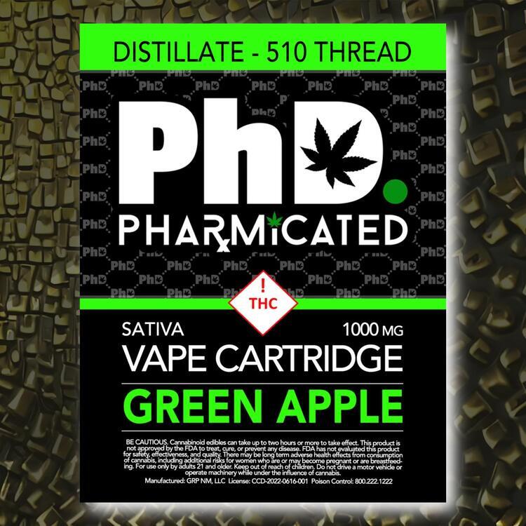 Photograph of product: PhD - Green Apple 510T Cartridge