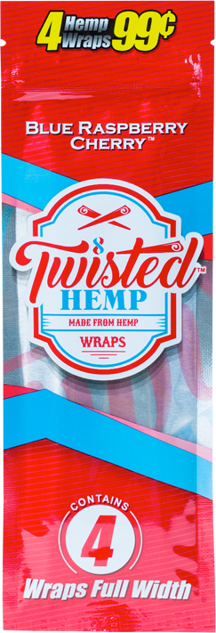 Photograph of product: Twisted Hemp Wraps | Blue Raspberry Cherry