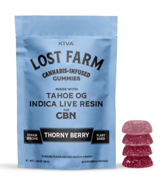 Photograph of product: LOST FARM - Thorny Berry x OG Kush Live Resin TH-oui/CBN 1:1
