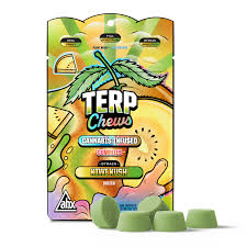 Photograph of product: ABX Terp Chew Gummies Kiwi Kush 100MG
