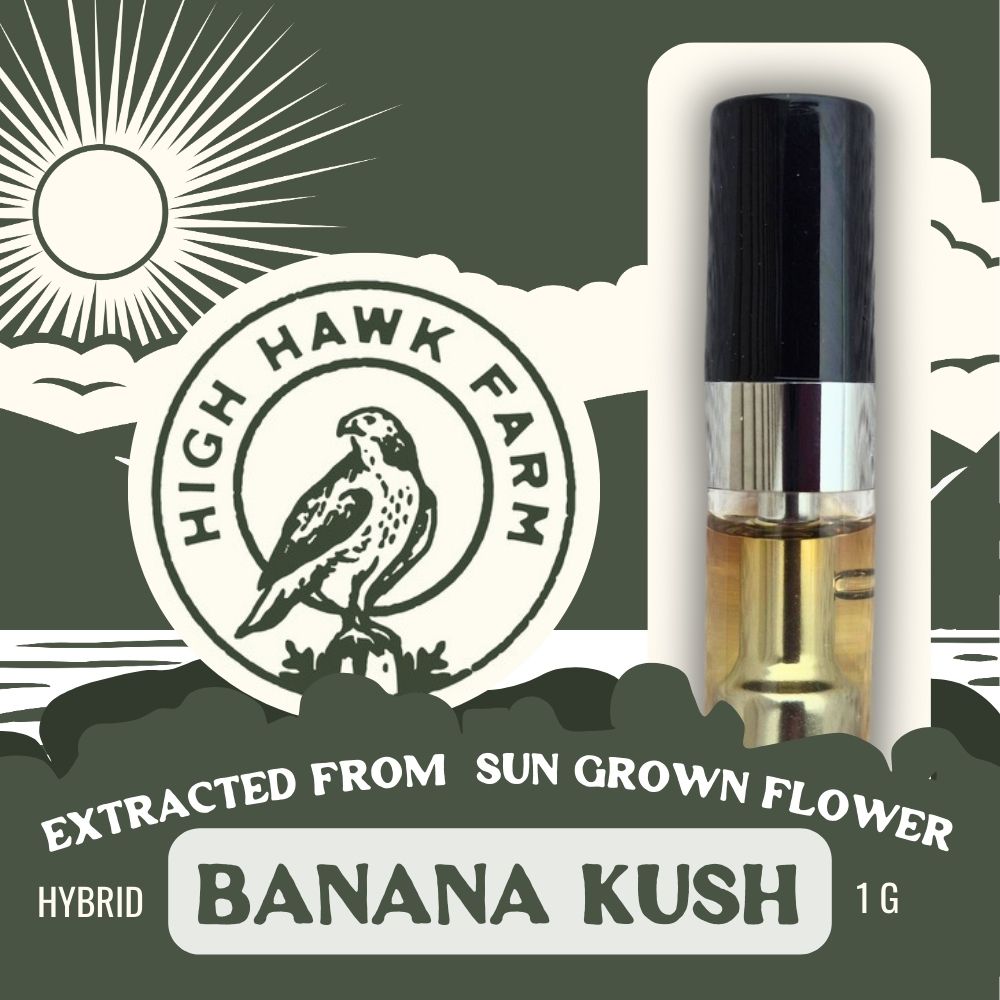 Photograph of product: High Hawk Farm | Banana Kush Cartridge [1g]