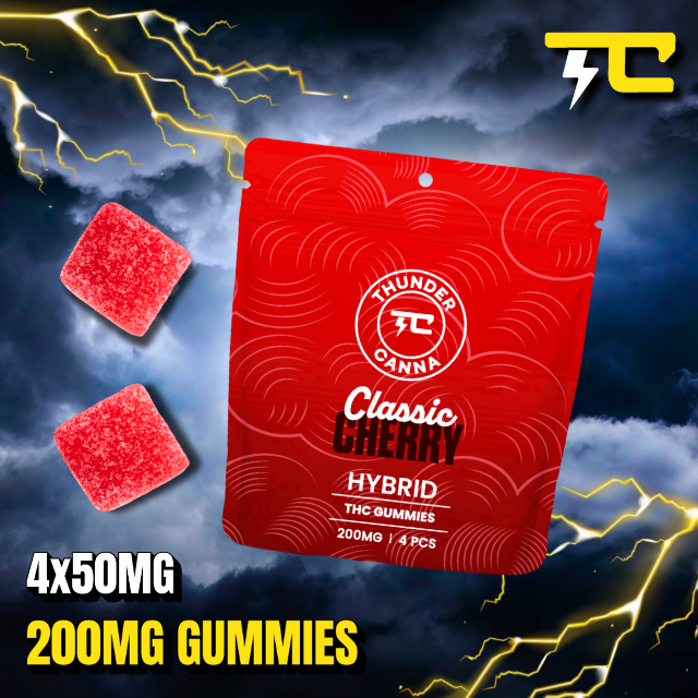 Photograph of product: Thunder Canna 200mg Gummies | Cherry