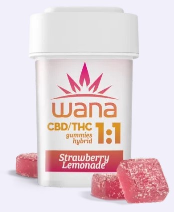 Photograph of product: [REC] Wana | Strawberry Lemonade 1:1 | 10pk/100mg Soft Chews