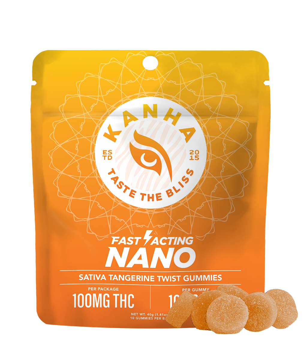 Photograph of product: Kanha Tangerine Twist (S) Nano Gummies 10mg 10pk