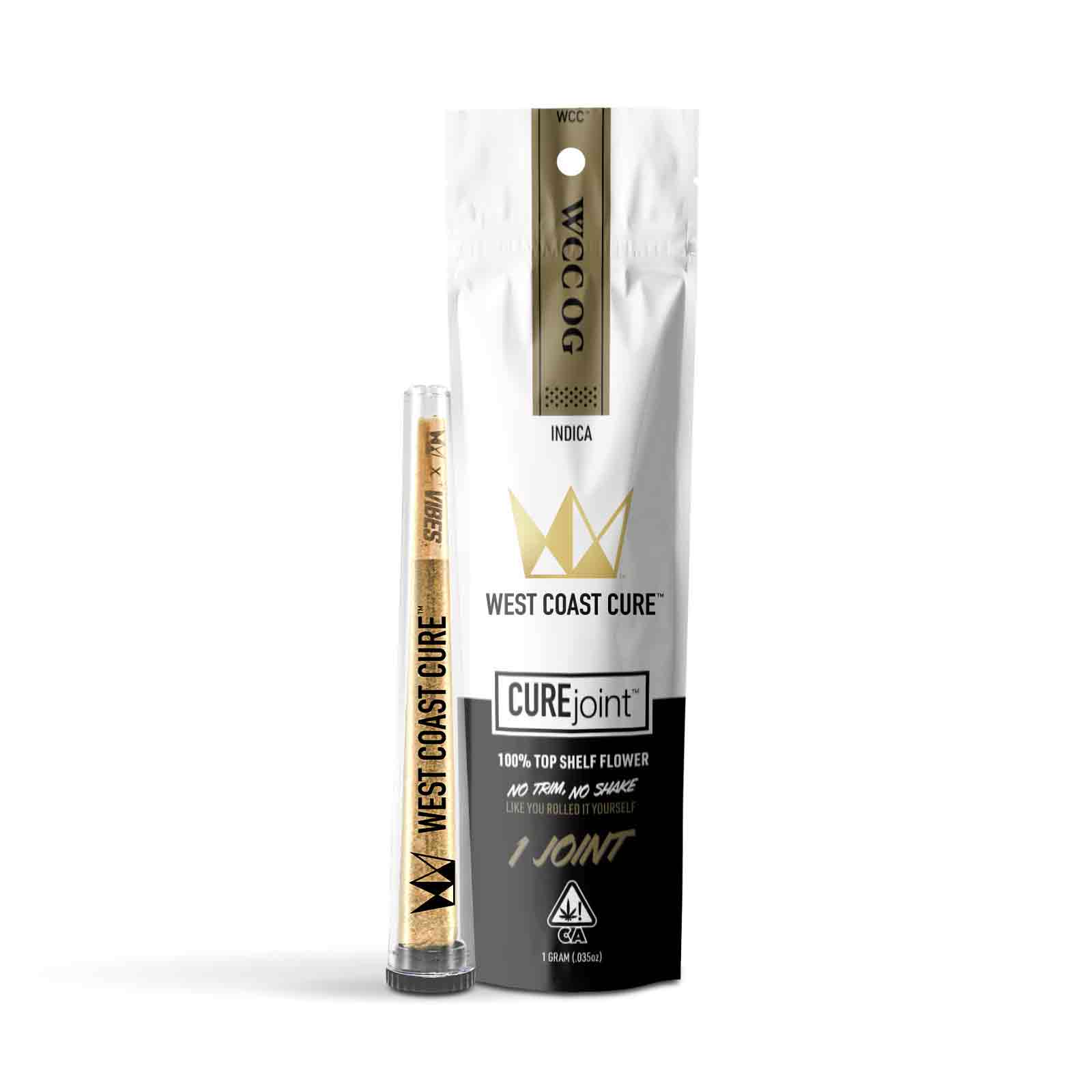 Photograph of product: West Coast Cure 1g Preroll - WCC OG