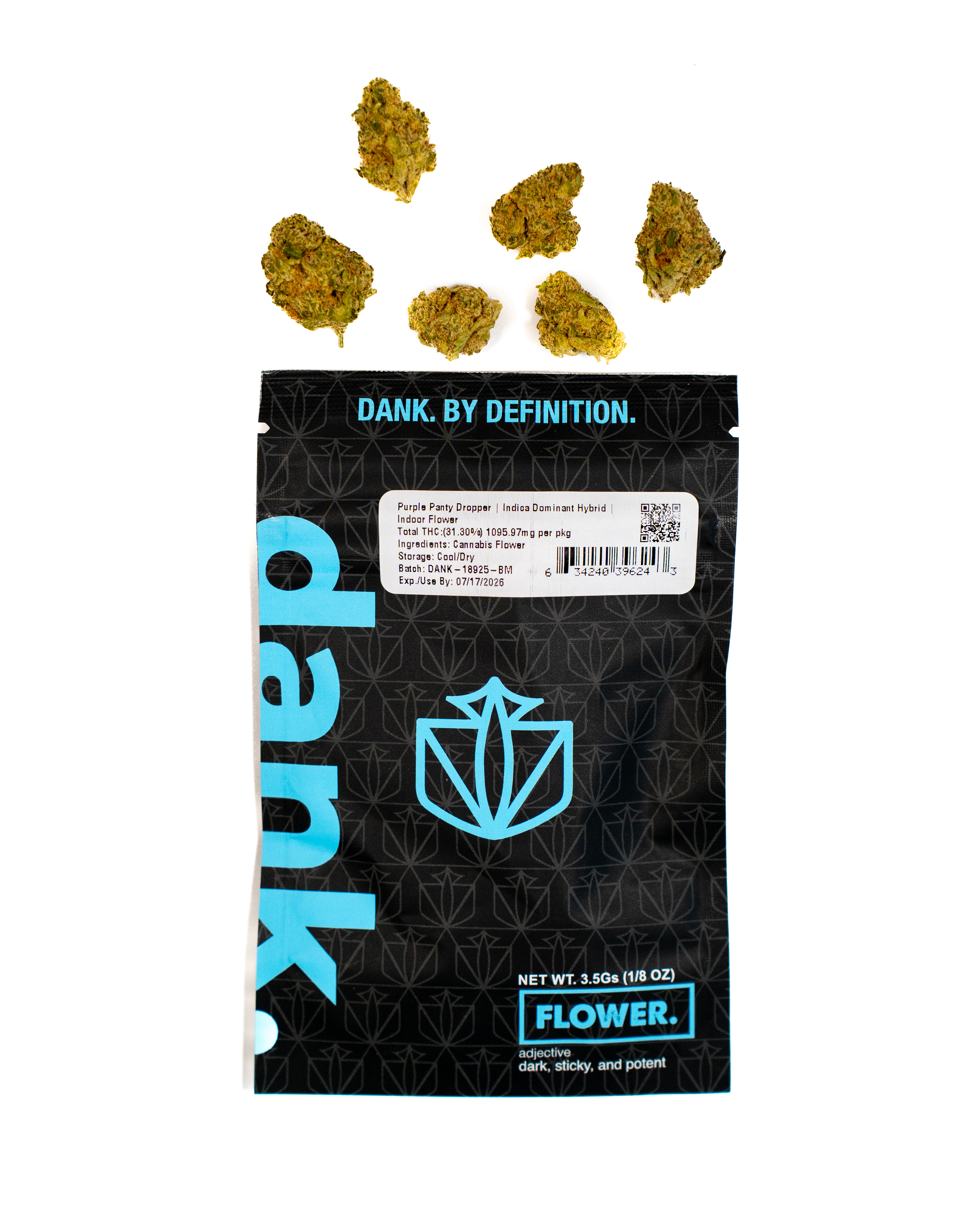 Photograph of product: Dank - Flower - Purple Panty Dropper (I) - 3.5g