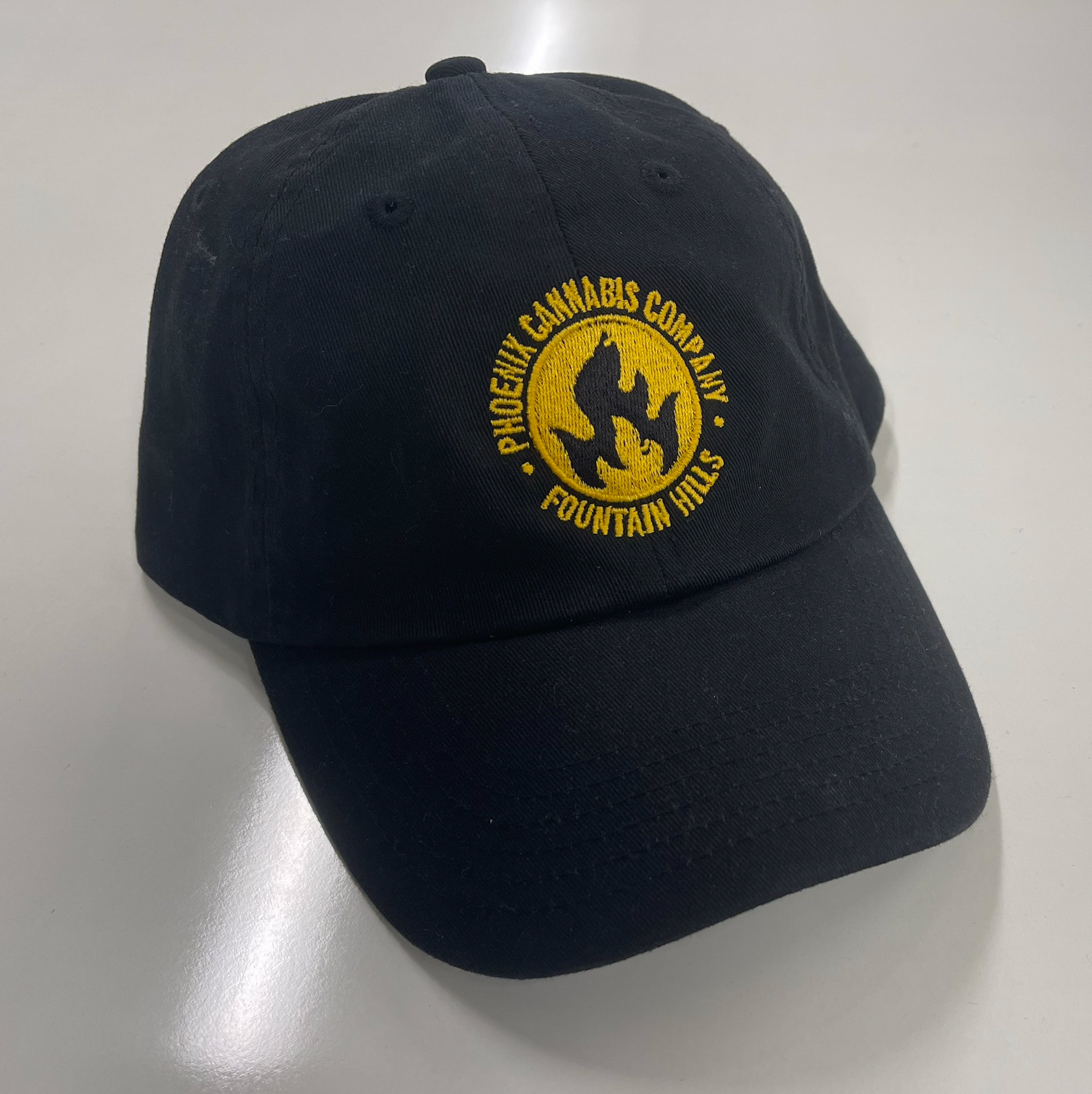 Photograph of product: Black w/ Gold Dad Hat