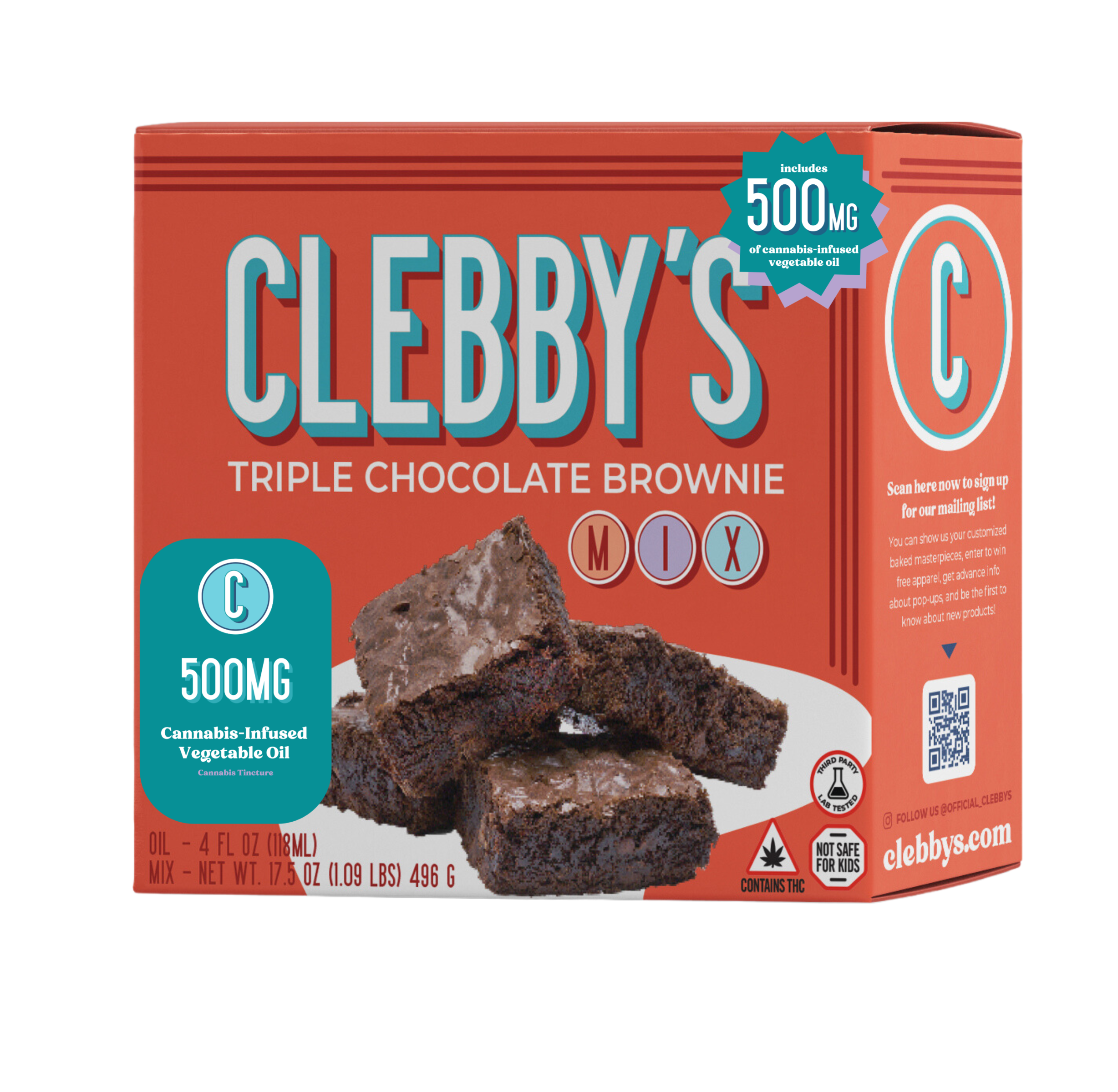 Photograph of product: Tincture | Clebby's | Triple Chocolate Brownie | 500mg