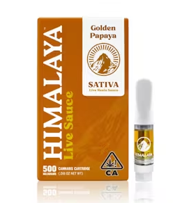 Photograph of product: HIMALAYA | GOLDEN PAPAYA | LIVE RESIN SAUCE CART | 0.5G