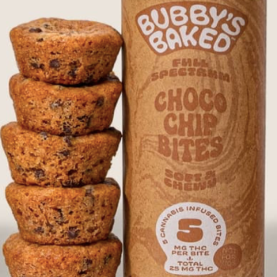 Photograph of product: Bubby's Baked 10mg Chocolate Chip Bites - 50mg