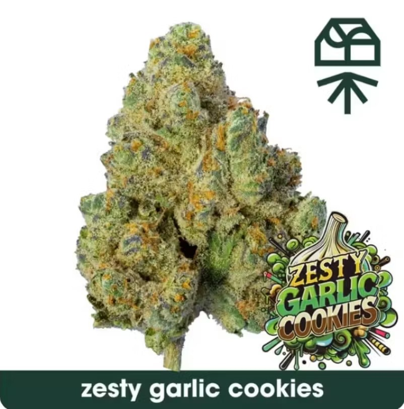 Photograph of product: Grassroots - Zesty Garlic Cookies Flower - 3.5g