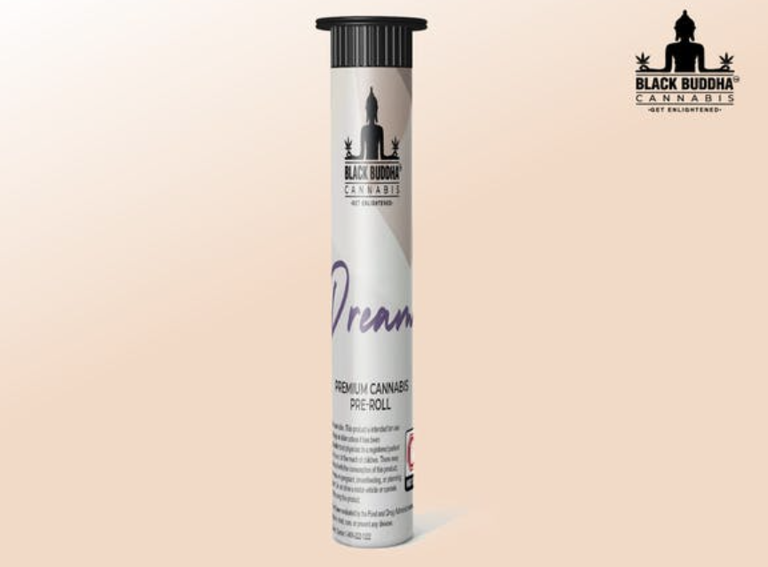 Photograph of product: Black Buddah-Dream 100 Rackz 1g pre roll