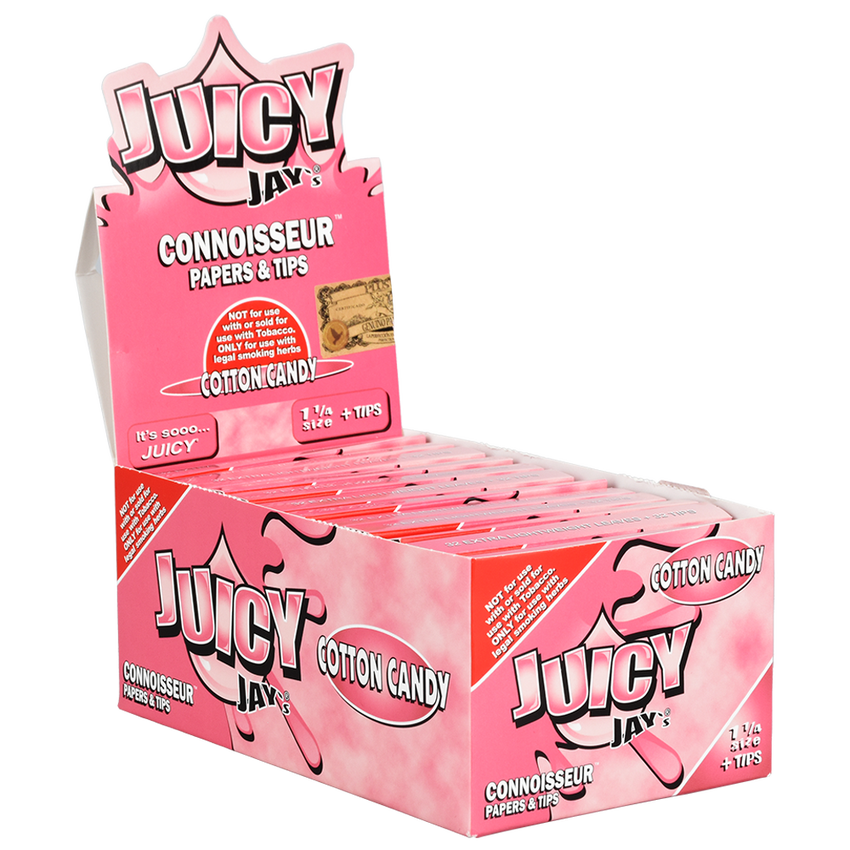 Photograph of product: Juicy Jay's Connoisseur Papers + Tips | Cotton Candy 1 1/4