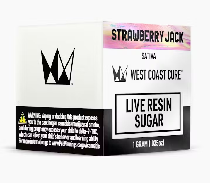 Photograph of product: West Coast Cure Strawberry Jack Oui'd Live Resin Sugar 1g