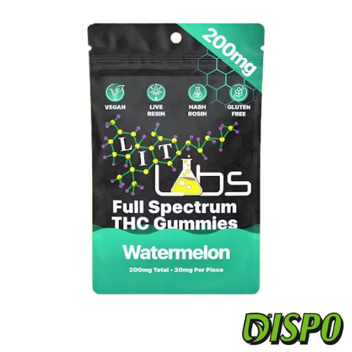 Photograph of product: Lit Labs - Watermelon 200mg Gummies