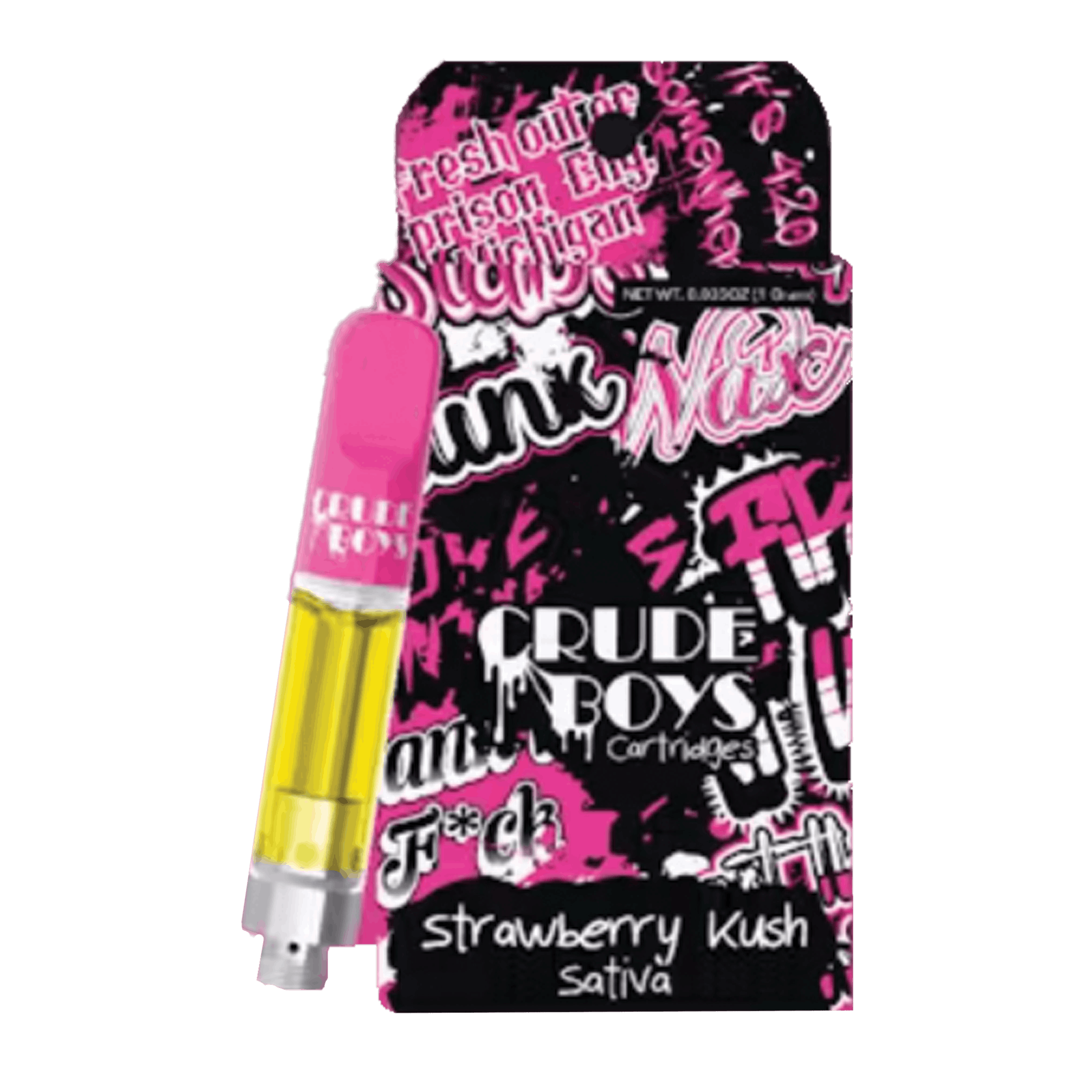 Photograph of product: Crude Boys | Strawberry Kush | Vape | 1g