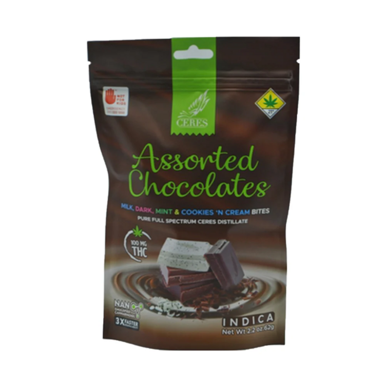 Photograph of product: 10pk Oui'd Assorted Chocolate Bites 1:1 c