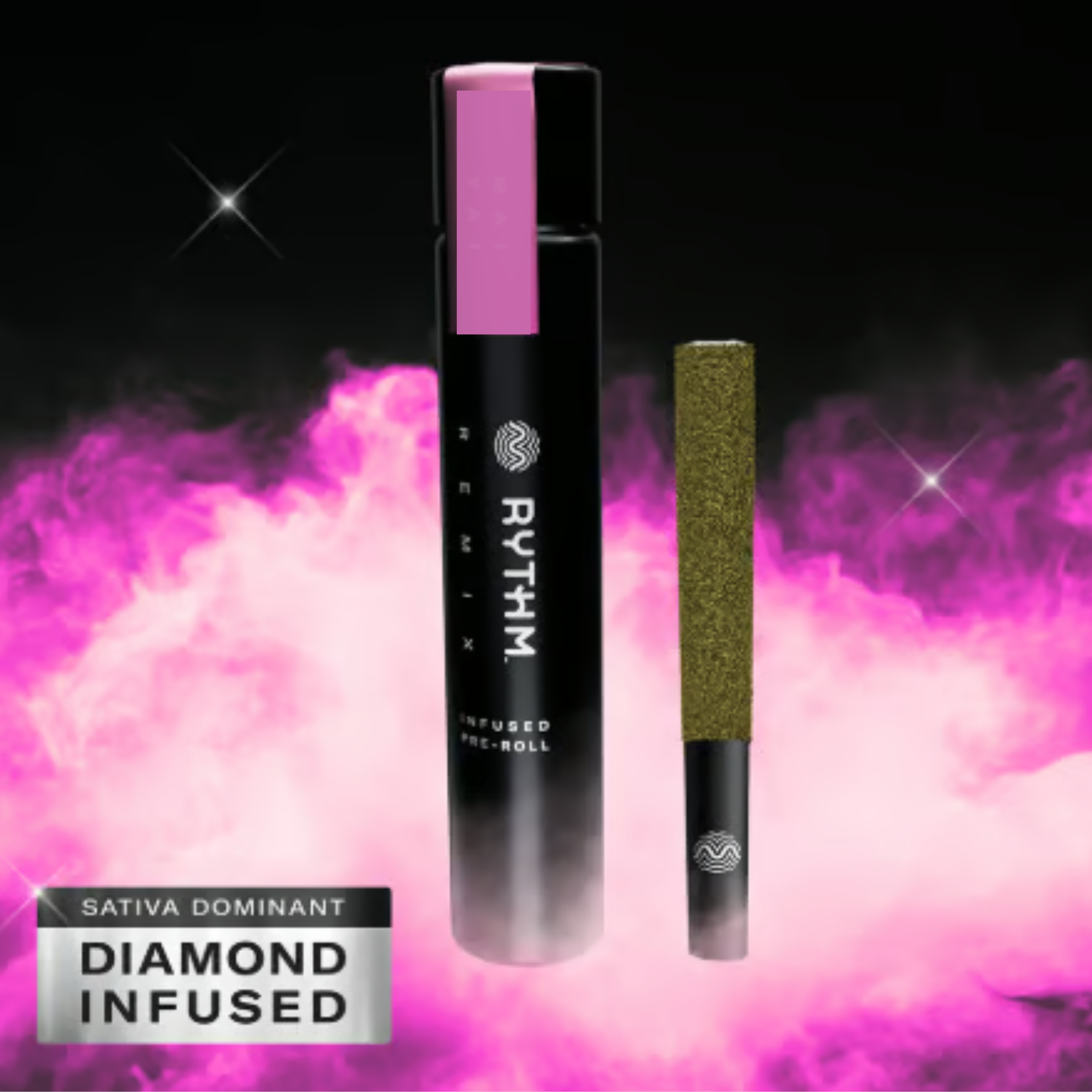 Photograph of product: Rythm | Pre-Roll | Remix Infused - Strawberry Sour Diesel | 1.0g